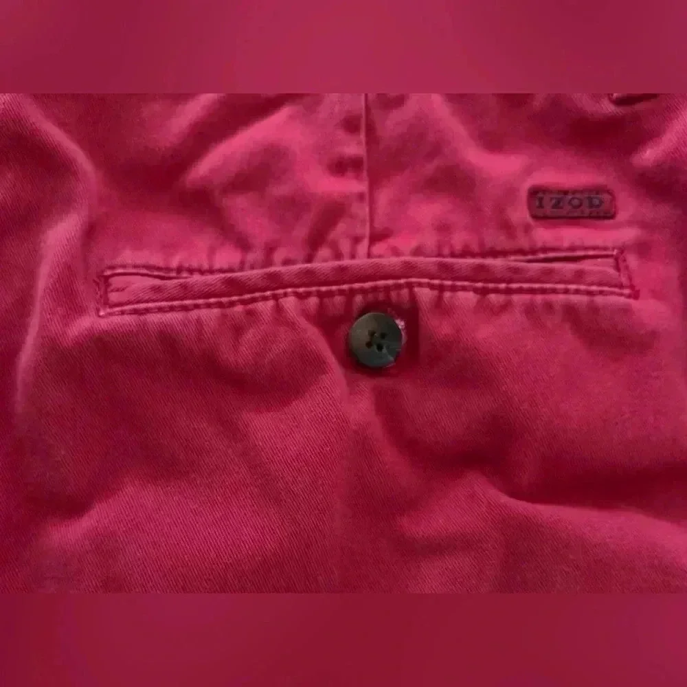 IZOD | men’s red flat front shorts. Size: 38​